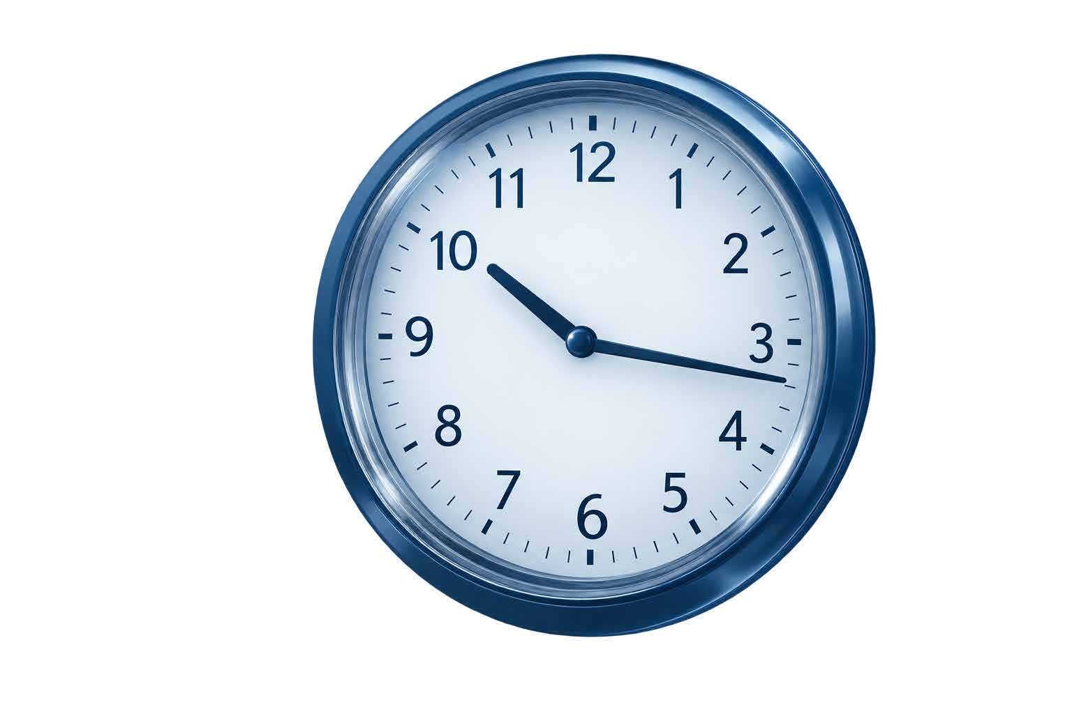 An office clock showing 10:17